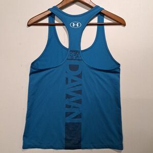 Under Armour Break Of Dawn Running Racerback Tank Top Womens Blue Medium